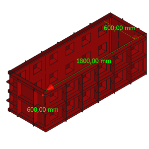 Moule rectangle 180x60x60